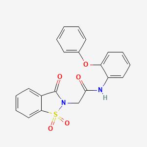 2-(1,1-dioxido-3-oxo-1,2-benzisothiazol-2(3H)-yl)-N-(2-phenoxyphenyl)acetamide