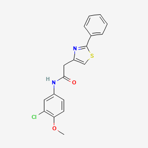 N-(3-chloro-4-methoxyphenyl)-2-(2-phenyl-1,3-thiazol-4-yl)acetamide