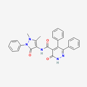 N-(1,5-dimethyl-3-oxo-2-phenyl-2,3-dihydro-1H-pyrazol-4-yl)-3-oxo-5,6-diphenyl-2,3-dihydropyridazine-4-carboxamide