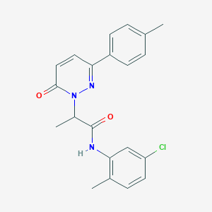 molecular formula C21H20ClN3O2 B11371583 N-(5-chloro-2-methylphenyl)-2-[3-(4-methylphenyl)-6-oxopyridazin-1(6H)-yl]propanamide 