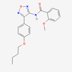 molecular formula C20H21N3O4 B11371606 N-[4-(4-butoxyphenyl)-1,2,5-oxadiazol-3-yl]-2-methoxybenzamide 