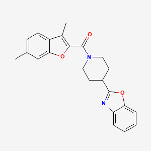 [4-(1,3-Benzoxazol-2-yl)piperidin-1-yl](3,4,6-trimethyl-1-benzofuran-2-yl)methanone