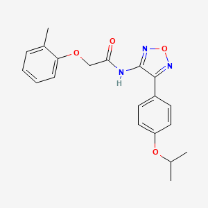 molecular formula C20H21N3O4 B11371615 2-(2-methylphenoxy)-N-{4-[4-(propan-2-yloxy)phenyl]-1,2,5-oxadiazol-3-yl}acetamide 