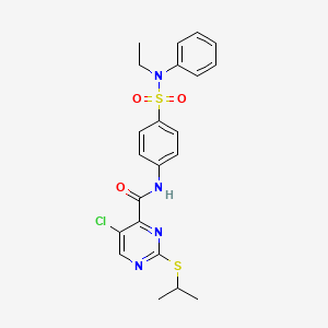 5-chloro-N-{4-[ethyl(phenyl)sulfamoyl]phenyl}-2-(propan-2-ylsulfanyl)pyrimidine-4-carboxamide