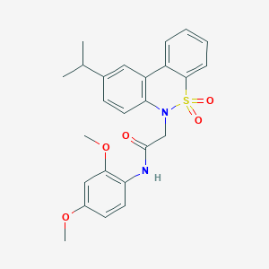 N-(2,4-dimethoxyphenyl)-2-(9-isopropyl-5,5-dioxido-6H-dibenzo[c,e][1,2]thiazin-6-yl)acetamide