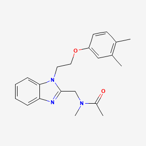 N-({1-[2-(3,4-dimethylphenoxy)ethyl]-1H-benzimidazol-2-yl}methyl)-N-methylacetamide