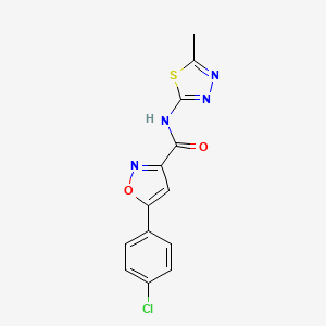 5-(4-chlorophenyl)-N-(5-methyl-1,3,4-thiadiazol-2-yl)-1,2-oxazole-3-carboxamide