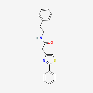 N-(2-phenylethyl)-2-(2-phenyl-1,3-thiazol-4-yl)acetamide