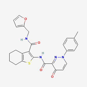 N-{3-[(furan-2-ylmethyl)carbamoyl]-4,5,6,7-tetrahydro-1-benzothiophen-2-yl}-1-(4-methylphenyl)-4-oxo-1,4-dihydropyridazine-3-carboxamide