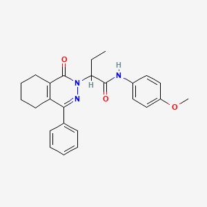 N-(4-methoxyphenyl)-2-(1-oxo-4-phenyl-5,6,7,8-tetrahydrophthalazin-2(1H)-yl)butanamide