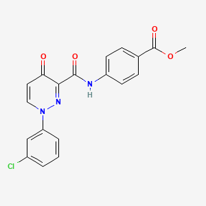 molecular formula C19H14ClN3O4 B11371729 Methyl 4-({[1-(3-chlorophenyl)-4-oxo-1,4-dihydropyridazin-3-yl]carbonyl}amino)benzoate 