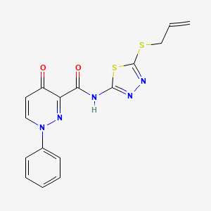 4-oxo-1-phenyl-N-[5-(prop-2-en-1-ylsulfanyl)-1,3,4-thiadiazol-2-yl]-1,4-dihydropyridazine-3-carboxamide