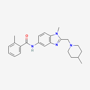 2-methyl-N-{1-methyl-2-[(4-methylpiperidin-1-yl)methyl]-1H-benzimidazol-5-yl}benzamide