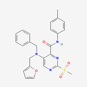 5-[benzyl(furan-2-ylmethyl)amino]-N-(4-methylphenyl)-2-(methylsulfonyl)pyrimidine-4-carboxamide