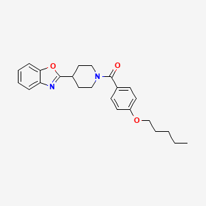 2-{1-[4-(Pentyloxy)benzoyl]piperidin-4-yl}-1,3-benzoxazole