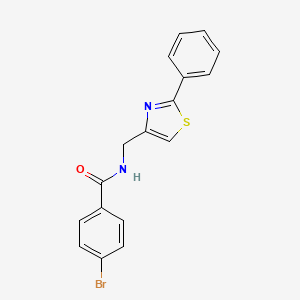 4-bromo-N-[(2-phenyl-1,3-thiazol-4-yl)methyl]benzamide