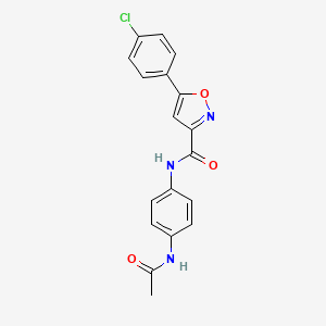 N-[4-(acetylamino)phenyl]-5-(4-chlorophenyl)-1,2-oxazole-3-carboxamide