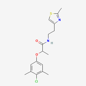 molecular formula C17H21ClN2O2S B11371844 2-(4-chloro-3,5-dimethylphenoxy)-N-[2-(2-methyl-1,3-thiazol-4-yl)ethyl]propanamide 