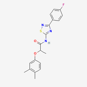 molecular formula C19H18FN3O2S B11371845 2-(3,4-dimethylphenoxy)-N-[3-(4-fluorophenyl)-1,2,4-thiadiazol-5-yl]propanamide 