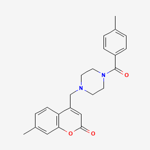 7-methyl-4-{[4-(4-methylbenzoyl)piperazin-1-yl]methyl}-2H-chromen-2-one