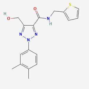 2-(3,4-dimethylphenyl)-5-(hydroxymethyl)-N-(thiophen-2-ylmethyl)-2H-1,2,3-triazole-4-carboxamide