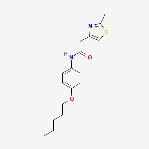 2-(2-methylthiazol-4-yl)-N-(4-(pentyloxy)phenyl)acetamide