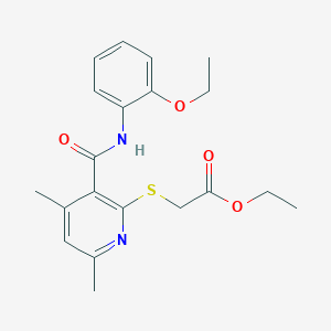 Ethyl ({3-[(2-ethoxyphenyl)carbamoyl]-4,6-dimethylpyridin-2-yl}sulfanyl)acetate