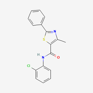 N-(2-chlorophenyl)-4-methyl-2-phenyl-1,3-thiazole-5-carboxamide