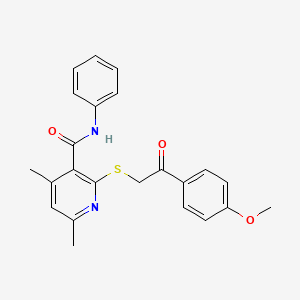 2-{[2-(4-methoxyphenyl)-2-oxoethyl]sulfanyl}-4,6-dimethyl-N-phenylpyridine-3-carboxamide