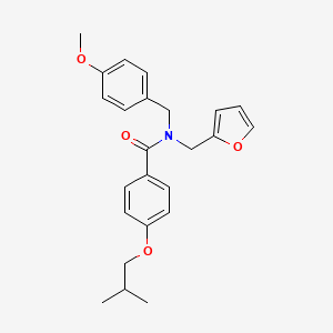 N-(furan-2-ylmethyl)-N-(4-methoxybenzyl)-4-(2-methylpropoxy)benzamide