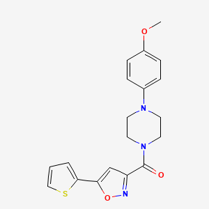 molecular formula C19H19N3O3S B11371954 [4-(4-Methoxyphenyl)piperazin-1-yl][5-(thiophen-2-yl)-1,2-oxazol-3-yl]methanone 