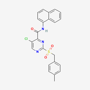 5-chloro-2-[(4-methylbenzyl)sulfonyl]-N-(naphthalen-1-yl)pyrimidine-4-carboxamide