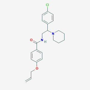 molecular formula C23H27ClN2O2 B11371986 N-[2-(4-chlorophenyl)-2-(piperidin-1-yl)ethyl]-4-(prop-2-en-1-yloxy)benzamide 