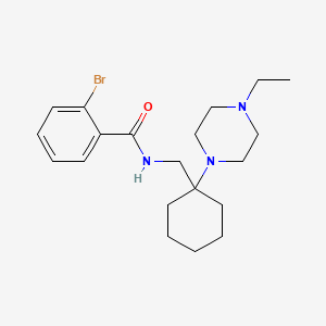 molecular formula C20H30BrN3O B11371999 2-bromo-N-{[1-(4-ethylpiperazin-1-yl)cyclohexyl]methyl}benzamide 