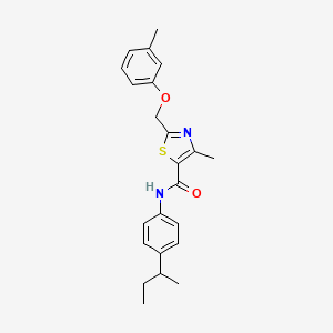 molecular formula C23H26N2O2S B11372005 N-[4-(butan-2-yl)phenyl]-4-methyl-2-[(3-methylphenoxy)methyl]-1,3-thiazole-5-carboxamide 