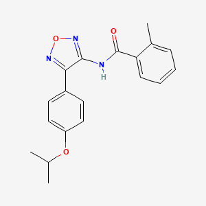 2-methyl-N-{4-[4-(propan-2-yloxy)phenyl]-1,2,5-oxadiazol-3-yl}benzamide