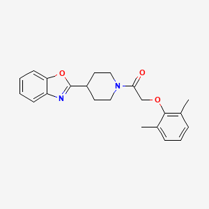 molecular formula C22H24N2O3 B11372042 2-{1-[(2,6-Dimethylphenoxy)acetyl]piperidin-4-yl}-1,3-benzoxazole 