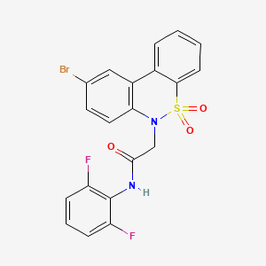 2-(9-bromo-5,5-dioxido-6H-dibenzo[c,e][1,2]thiazin-6-yl)-N-(2,6-difluorophenyl)acetamide