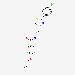 N-{2-[2-(4-chlorophenyl)-1,3-thiazol-4-yl]ethyl}-4-propoxybenzamide