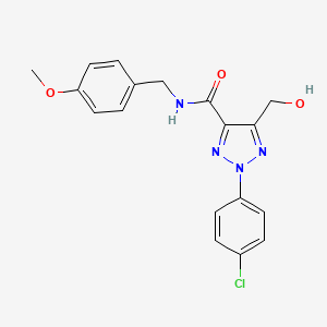 2-(4-chlorophenyl)-5-(hydroxymethyl)-N-(4-methoxybenzyl)-2H-1,2,3-triazole-4-carboxamide