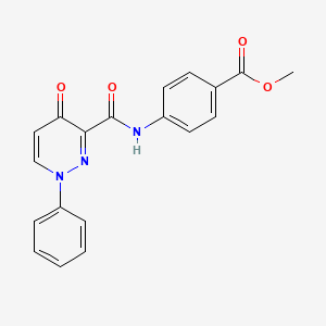 molecular formula C19H15N3O4 B11372066 Methyl 4-{[(4-oxo-1-phenyl-1,4-dihydropyridazin-3-yl)carbonyl]amino}benzoate 