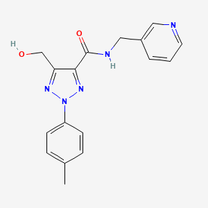 5-(hydroxymethyl)-2-(4-methylphenyl)-N-(pyridin-3-ylmethyl)-2H-1,2,3-triazole-4-carboxamide