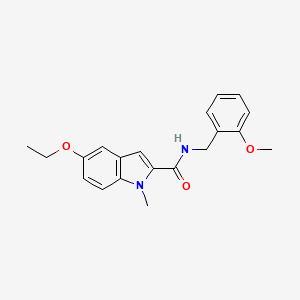 molecular formula C20H22N2O3 B11372103 5-ethoxy-N-(2-methoxybenzyl)-1-methyl-1H-indole-2-carboxamide 