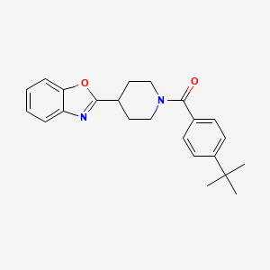 molecular formula C23H26N2O2 B11372119 2-[1-(4-Tert-butylbenzoyl)piperidin-4-yl]-1,3-benzoxazole 