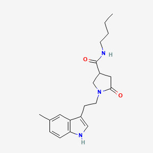 N-butyl-1-[2-(5-methyl-1H-indol-3-yl)ethyl]-5-oxopyrrolidine-3-carboxamide