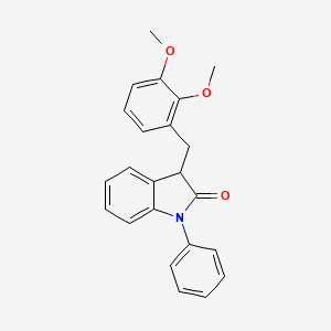 molecular formula C23H21NO3 B11372142 3-(2,3-dimethoxybenzyl)-1-phenyl-1,3-dihydro-2H-indol-2-one 