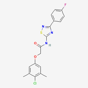 2-(4-chloro-3,5-dimethylphenoxy)-N-[3-(4-fluorophenyl)-1,2,4-thiadiazol-5-yl]acetamide