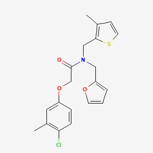 molecular formula C20H20ClNO3S B11372212 2-(4-chloro-3-methylphenoxy)-N-(furan-2-ylmethyl)-N-[(3-methylthiophen-2-yl)methyl]acetamide 