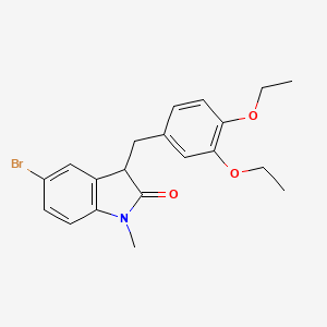 5-bromo-3-(3,4-diethoxybenzyl)-1-methyl-1,3-dihydro-2H-indol-2-one