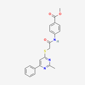 Methyl 4-({[(2-methyl-6-phenylpyrimidin-4-yl)sulfanyl]acetyl}amino)benzoate